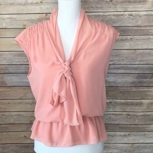 Sleeveless Blouse with Pussy Bow by Max Studio